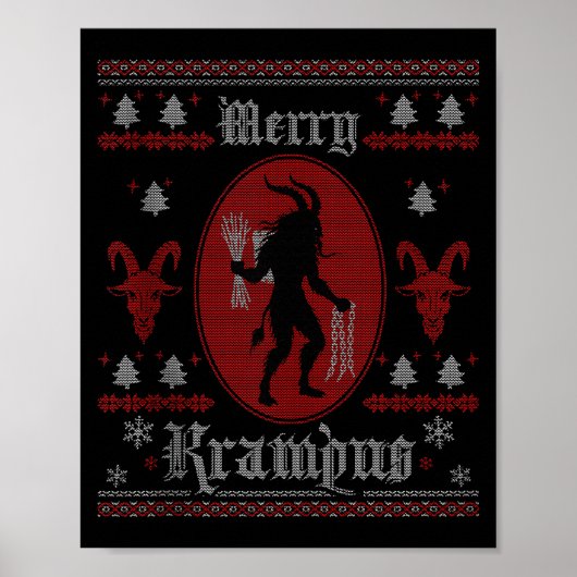 Poster Merry Krampus Horror Soky Evil Funny Ugly Christma (Devant)