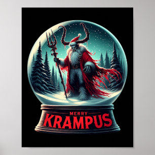 Poster Merry Krampus Krampus Arrive À La Ville De Noël Ho