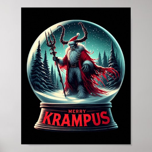 Poster Merry Krampus Krampus Arrive À La Ville De Noël Ho (Devant)