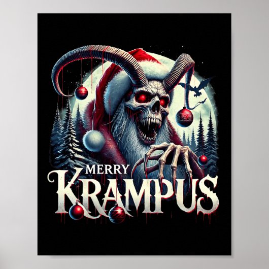 Poster Merry Krampus Krampus Vient À La Ville Horreur Chr (Devant)