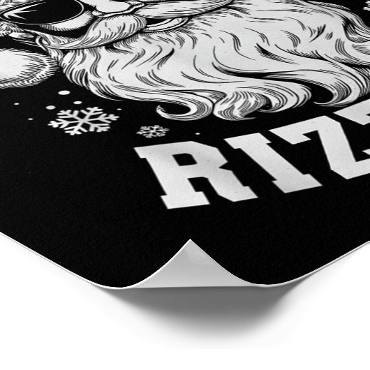 Poster Merry Rizzmas Funny Christmas Santa Claus Happy Ch (Coin)