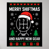 Poster Merry Shiftmas And Happy New Manual Driver Christm (Devant)