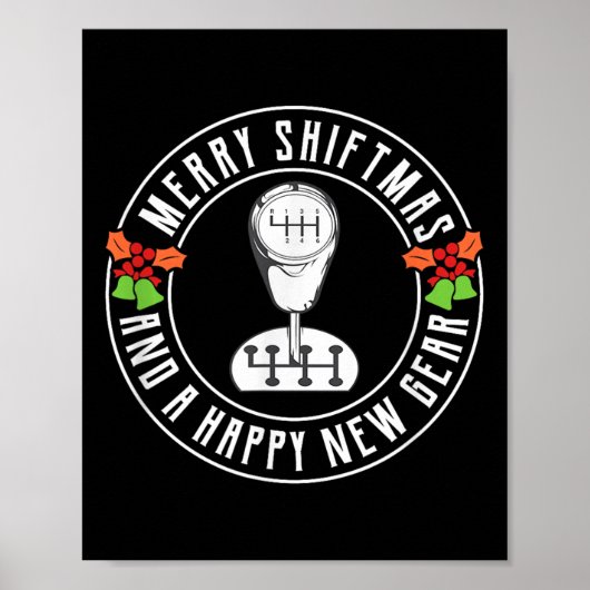 Poster Merry Shiftmas Manual Transmission Christmas Theme (Devant)