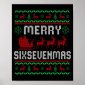 Poster Merry Six-sevenmas Funny 67 Six Seven Ugly Christm (Devant)