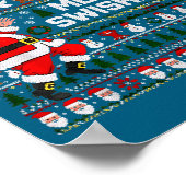 Poster Merry Swishmas Santa Basketball Ugly Sweater Style (Coin)