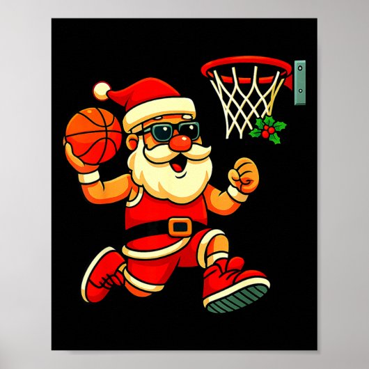 Poster Merry Swishmas Ugly Christmas Sweater Basketball C (Devant)