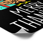 Poster Merry Thankmas Santa Turkey Day Thanksgiving (Coin)