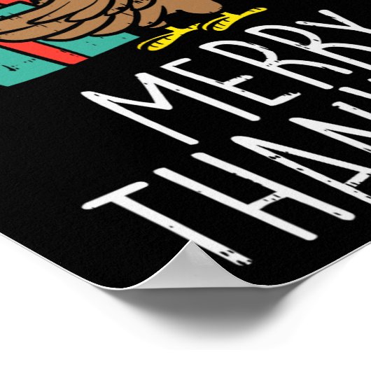 Poster Merry Thankmas Santa Turkey Day Thanksgiving (Coin)