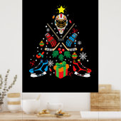 Poster Merry Xmas Ice Hockey (Cuisine)