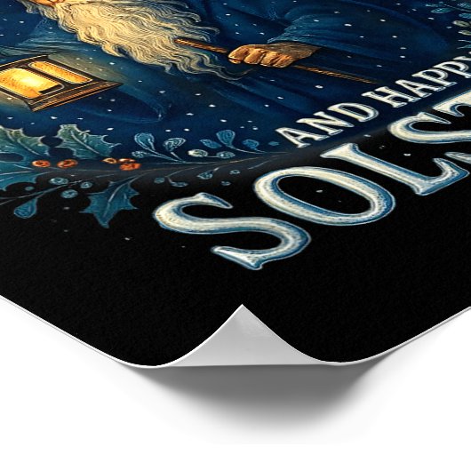 Poster Merry Yule And Happy Solstice Mystic Winter Quote (Coin)