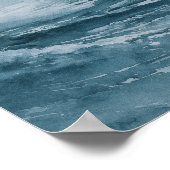 Poster Mers orageuses d'Alaska Aquarelle (Coin)