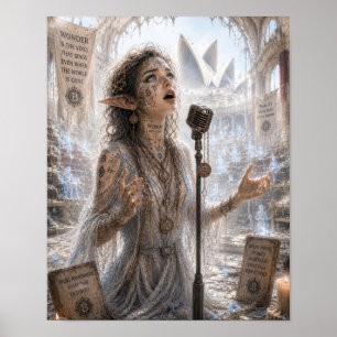 Poster Merveille / Chanteur / Scène de l'Opéra Australien