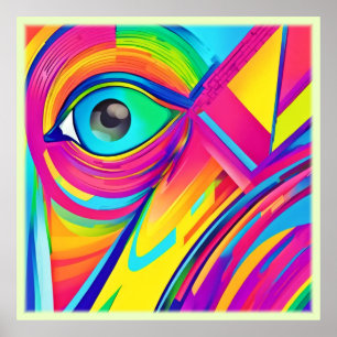 Poster Merveille d'Art de l'Œil Arc-en-Ciel