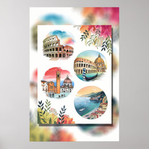 Poster Merveilles de l'Italie