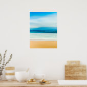 Poster Merveilleux Calme Sandy Beach Blue Sky Horizon (Cuisine)