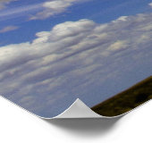 Poster Merveilleux monde - Nuages de blanc (Coin)