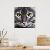Poster Merveilleux portrait de chat (Cuisine)