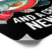 Poster Mery Fishmas And A Crape New Year Funny Fishing Ch (Coin)