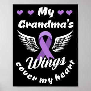 Poster Mes ailes de grand-mère couvrent mon excès de coeu