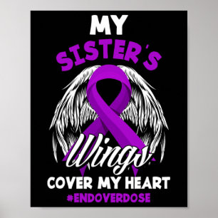 Poster Mes ailes de ma soeur couvrent Mon coeur en fin de