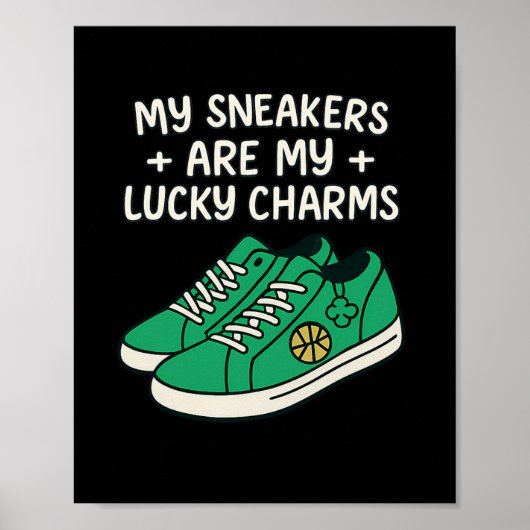 Poster Mes baskets sont mes charmes porte-bonheur graphiq (Devant)