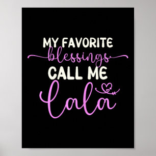 Poster Mes Bénédictions Favorites Appelez-Moi Lala Grand-