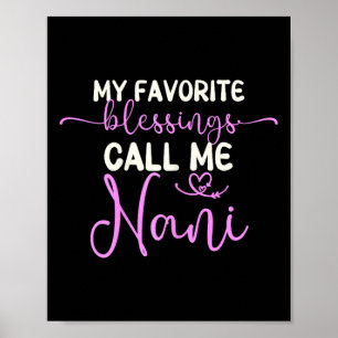 Poster Mes Bénédictions Favorites Appelez-Moi Nani Grand-