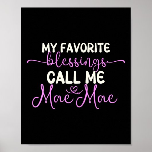 Poster Mes Bénédictions préférées m'appellent Mae-mae Gra (Devant)