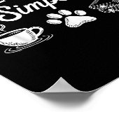 Poster Mes Besoins Sont Simple Drôle Chat Chien Lecture L (Coin)