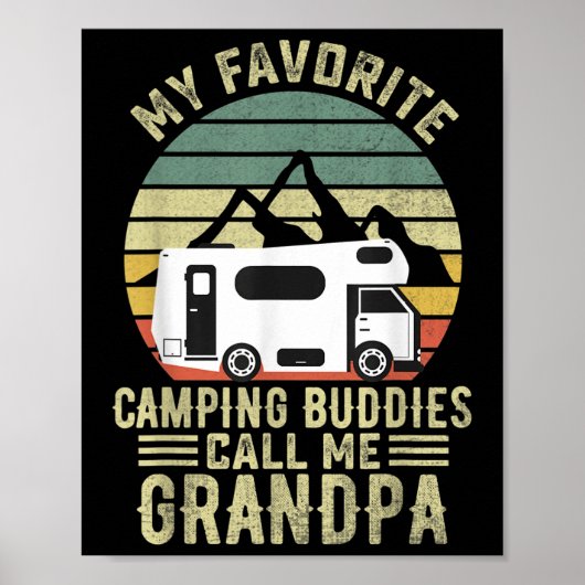 Poster Mes copains de camping préférés m'appellent Grand- (Devant)