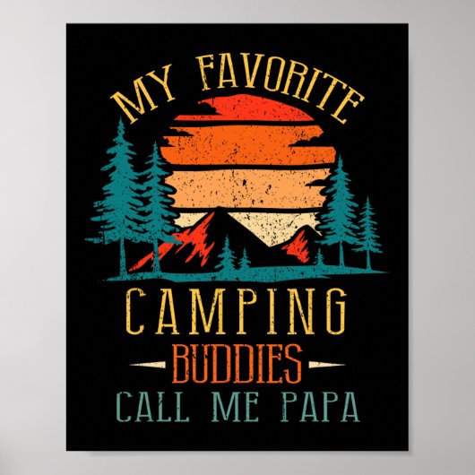 Poster Mes copains de camping préférés m'appellent Papa D (Devant)