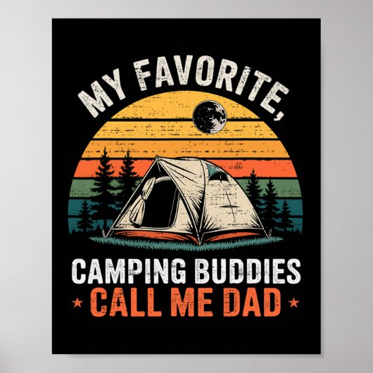 Poster Mes copains de camping préférés m'appellent Papa F (Devant)