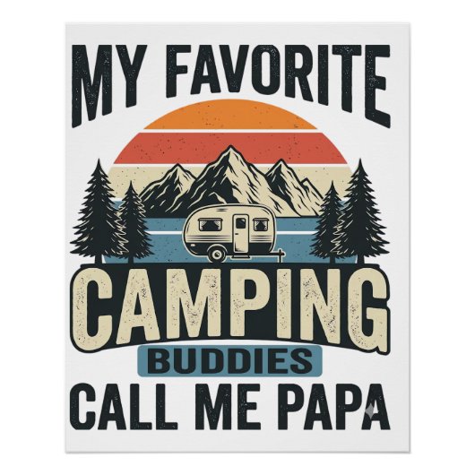 Poster Mes copains de camping préférés m'appellent Papa S (Devant)