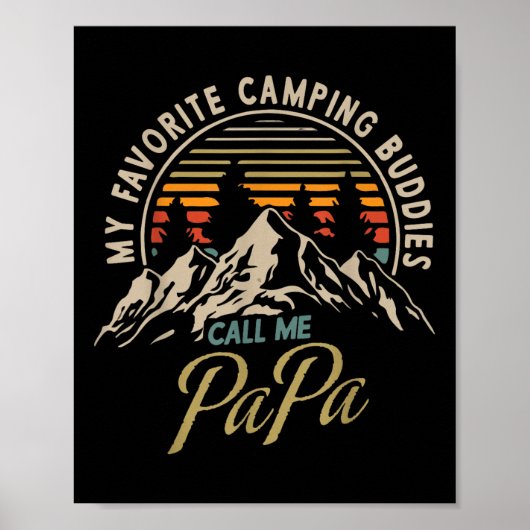 Poster Mes copains de camping préférés m'appellent Papa V (Devant)