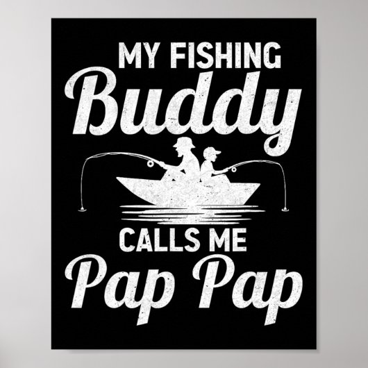 Poster Mes copains de pêche m'appellent Pap Pap Fête des (Devant)
