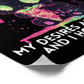 Poster Mes Désirs Sont Les miens Et J'Ai Le Chat Stoïque  (Coin)