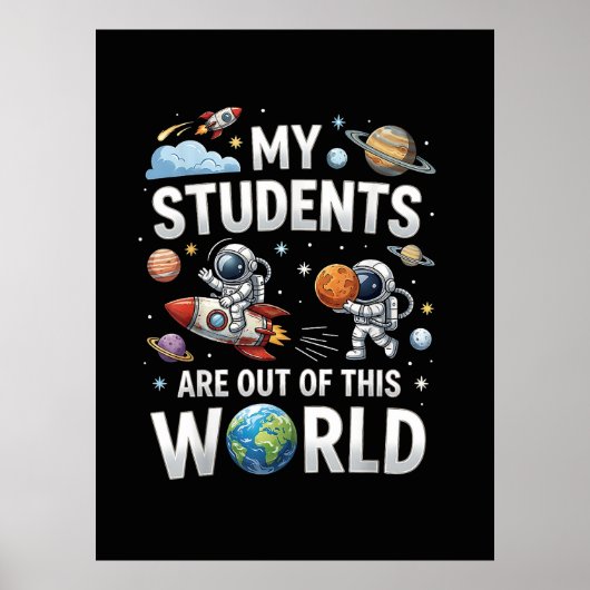 Poster Mes élèves sont dans cet univers spatial (Devant)