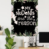 Poster Mes étudiants sont l'affiche de la raison (Bureau à domicile)