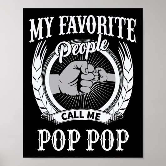 Poster Mes Gens Favoris M'Appelent Pop Pop Grandpa (Devant)
