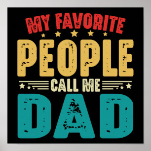 Poster Mes gens favoris m'appellent papa Fête des pères V