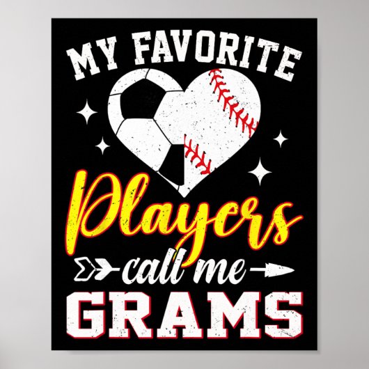 Poster Mes joueurs de soccer et de baseball préférés m'ap (Devant)