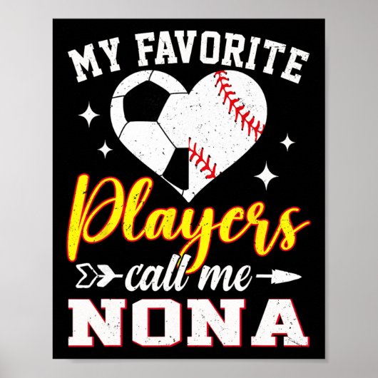Poster Mes joueurs de soccer et de baseball préférés m'ap (Devant)