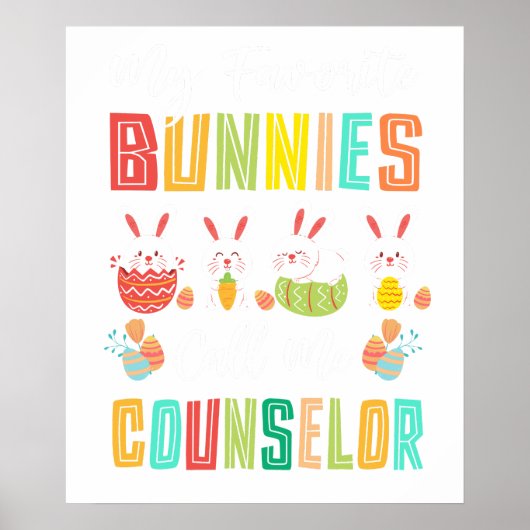 Poster mes lapins préférés m'appellent conseiller, rétro, (Devant)