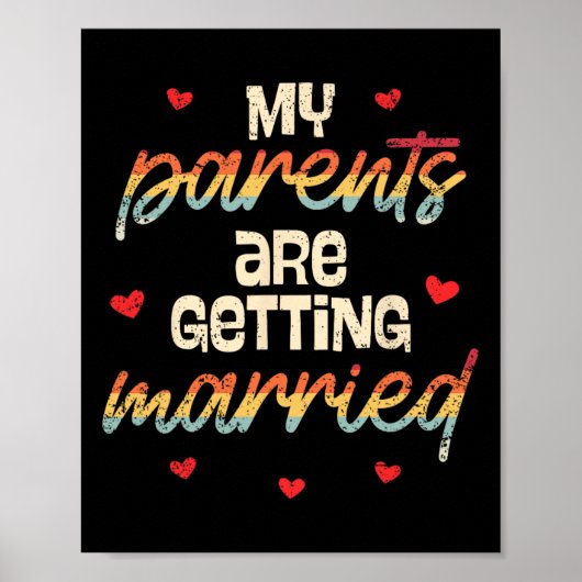 Poster Mes parents se marient Fiançailles Mariage (Devant)