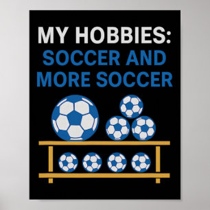 Poster Mes passe-temps Football et plus de Football Fan D
