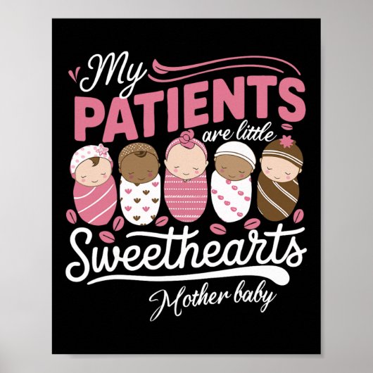 Poster Mes patients sont de petits chéris Mère par Infirm (Devant)