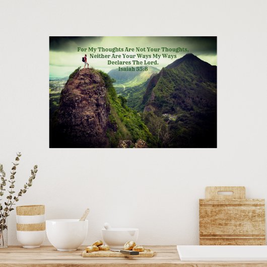 Poster "Mes pensées" Ésaïe 55:8 Prophétique anulé (Cuisine)