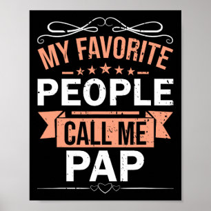 Poster Mes personnes préférées m'appellent Papa Hommes Ré