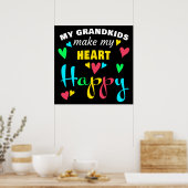 Poster Mes petits-enfants rendent mon coeur heureux : Gra (Cuisine)