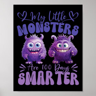 Poster Mes Petits Monstres Sont 100 Jours Plus Smarter Fl
